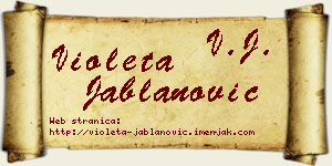 Violeta Jablanović vizit kartica